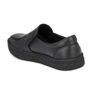 Men's Black Leather Slip-On Sneakers – Style 826