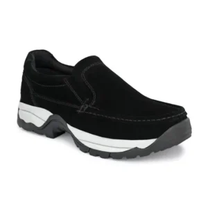 Men's Black Suede Slip-On Sneakers – Style 002