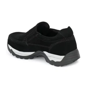 Men's Black Suede Slip-On Sneakers – Style 002