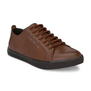 Men's Brown Leather Sneakers – Style 838