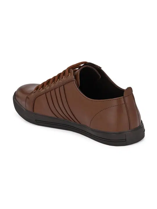 Men's Brown Leather Sneakers – Style 838