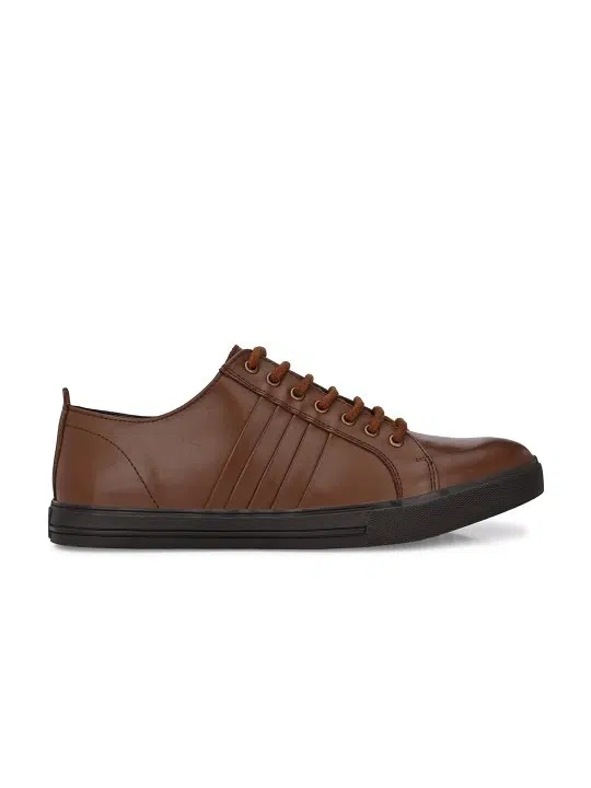 Men's Brown Leather Sneakers – Style 838