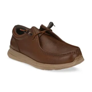 Men's Brown Textured Leather Sneakers – Style 856