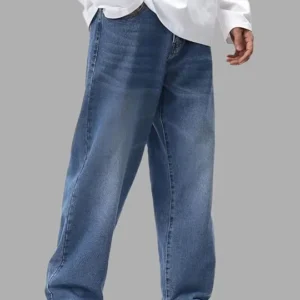 Men's Classic-Fit Mid-Rise Light-Fade Stretch Jeans – Style 002