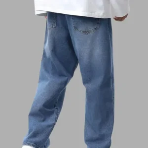 Men's Classic-Fit Mid-Rise Light-Fade Stretch Jeans – Style 002
