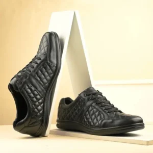Men's Lightweight Textured Leather Sneakers – Style 693