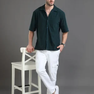 Men's Oversized-Fit Corduroy Shirt – Style 058