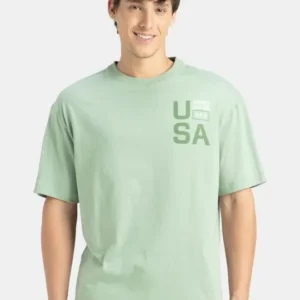 Men's Oversized-Fit Graphic-Print Cotton T-Shirt – Style 956