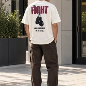 Men's Oversized-Fit Graphic-Print T-Shirt – Style 389