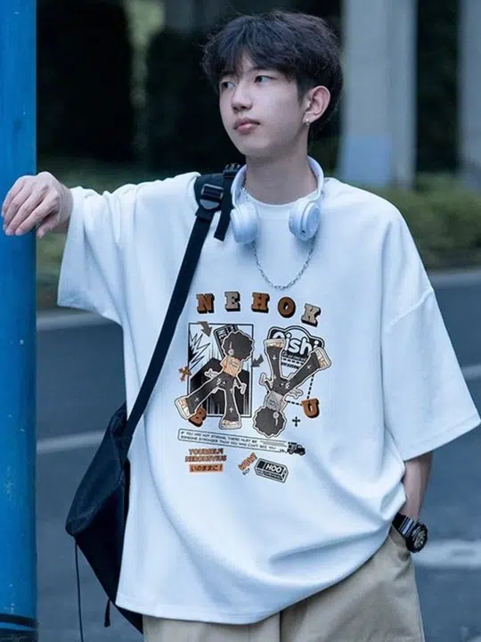Men's Oversized-Fit Print T-Shirt – Style 799