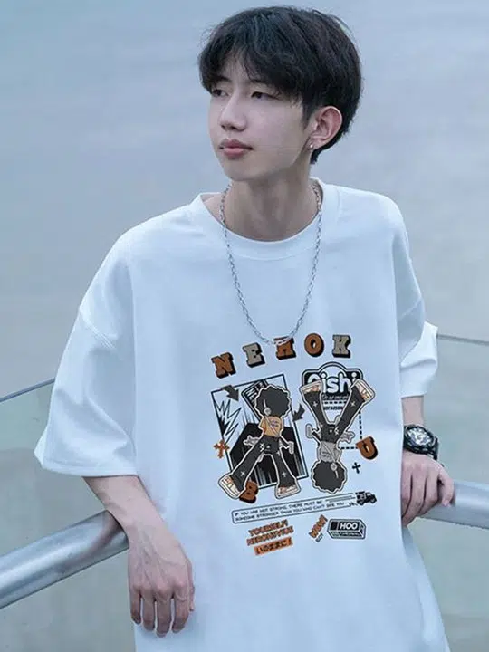 Men's Oversized-Fit Print T-Shirt – Style 799