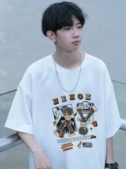 Men's Oversized-Fit Print T-Shirt – Style 799