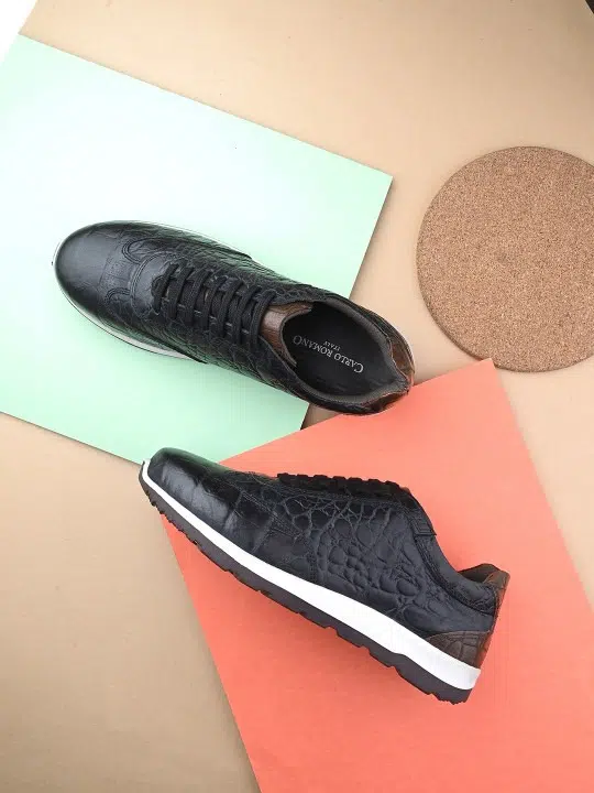 Men's Print Leather Sneakers – Style 171