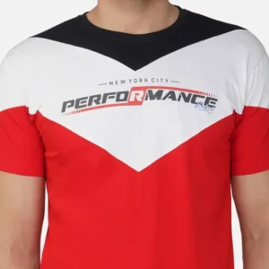 Men's Regular-Fit Colourblock Cotton T-Shirt – Style 227