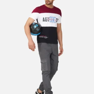 Men's Regular-Fit Colourblock Cotton T-Shirt – Style 362