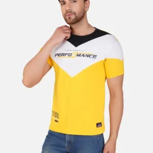 Men's Regular-Fit Colourblock Cotton T-Shirt – Style 481