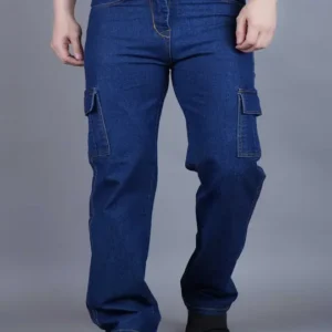 Men's Regular-Fit Mid-Rise Cargo Jeans – Style 822