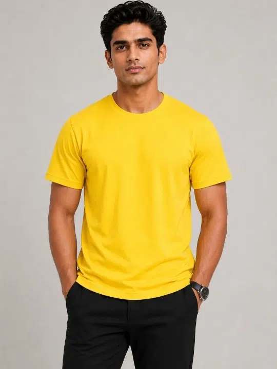 Men's Regular-Fit Print Pure Cotton T-Shirt – Style 766