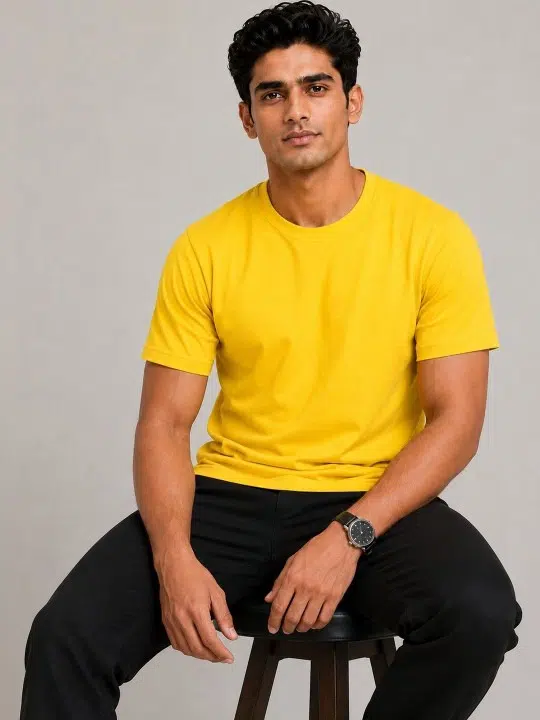 Men's Regular-Fit Print Pure Cotton T-Shirt – Style 766