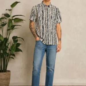 Men's Regular-Fit Print Shirt – Style 454