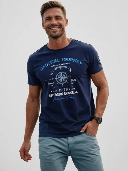 Men's Regular-Fit Print T-Shirt – Style 129