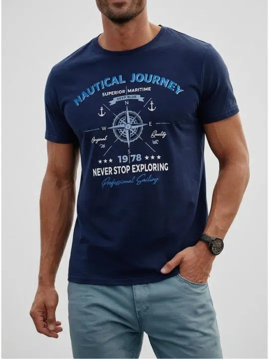 Men's Regular-Fit Print T-Shirt – Style 129