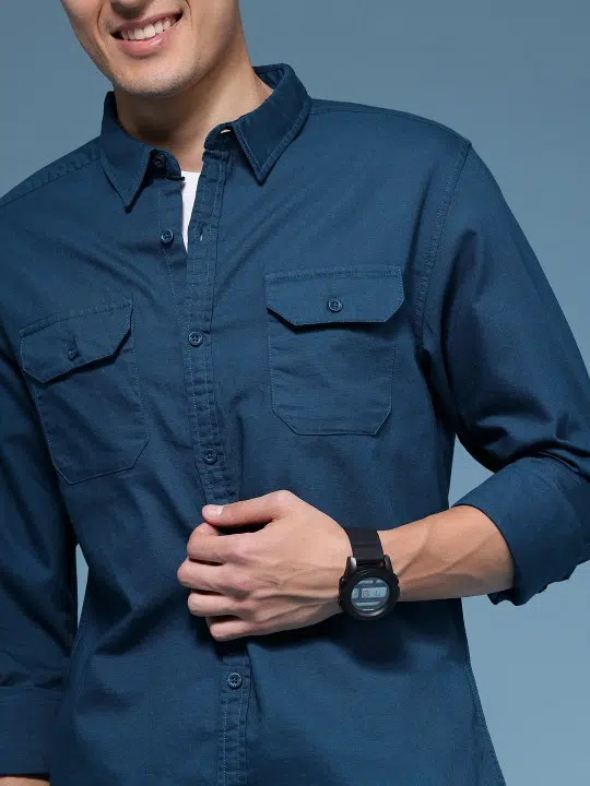 Men's Regular-Fit Pure Cotton Shirt – Style 196