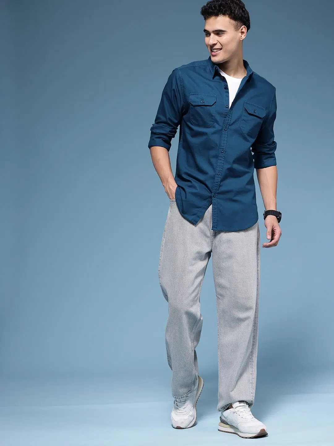 Men's Regular-Fit Pure Cotton Shirt – Style 196