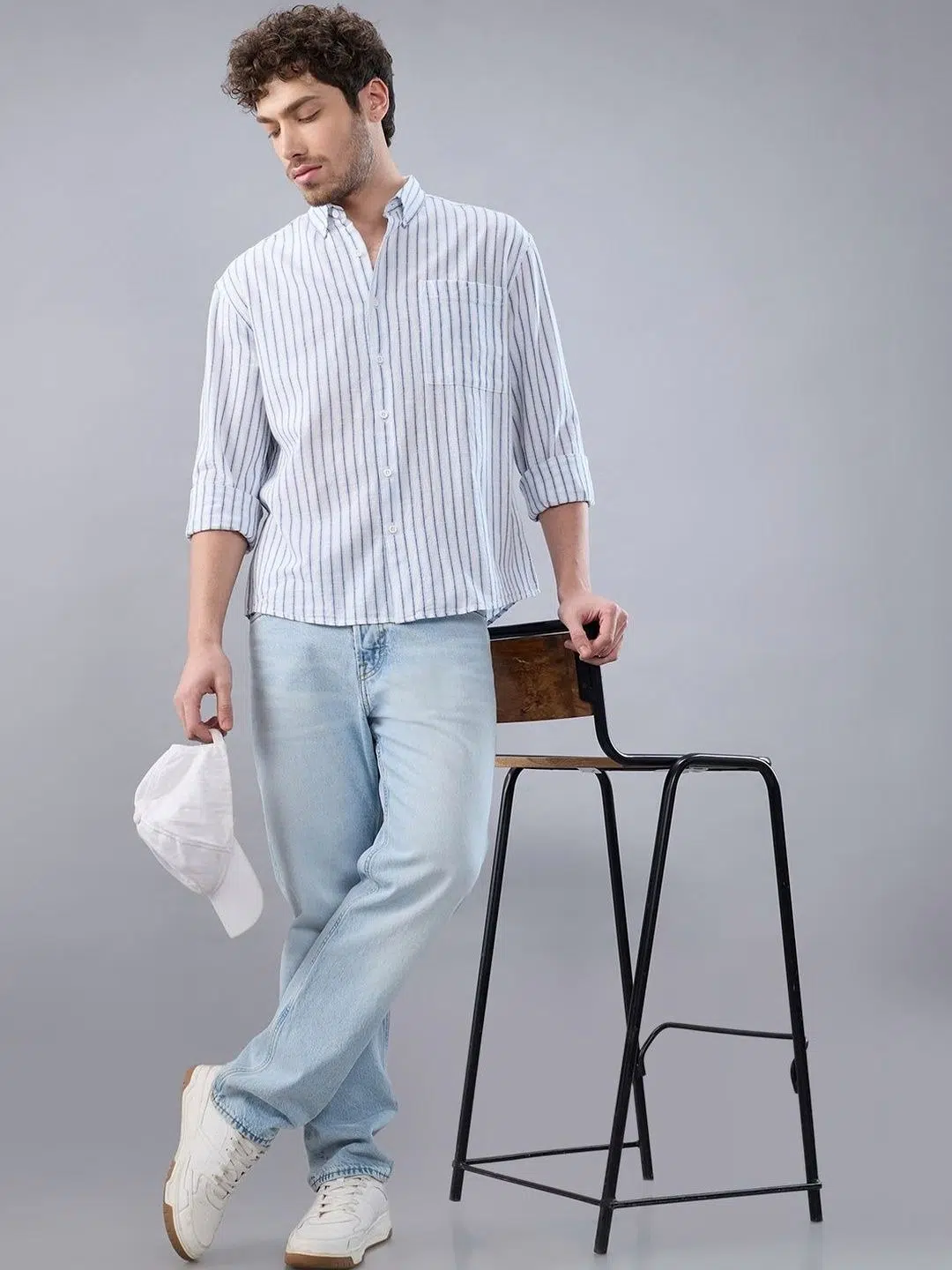 Men's Regular-Fit Stripe Cotton Shirt – Style 484