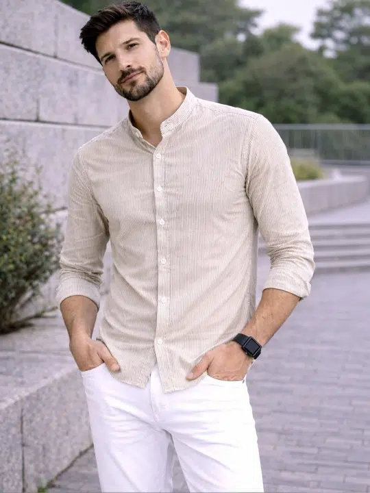 Men's Regular-Fit Stripe Shirt – Style 741