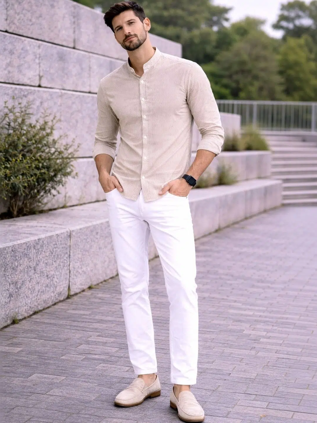 Men's Regular-Fit Stripe Shirt – Style 741