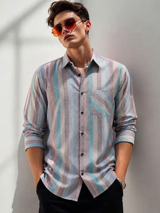 Men's Regular-Fit Stripe Shirt – Style 769