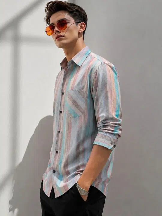 Men's Regular-Fit Stripe Shirt – Style 769
