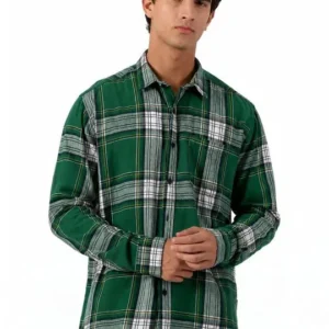 Men's Regular-Fit Tartan-Check Shirt – Style 019