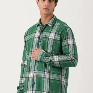 Men's Regular-Fit Tartan-Check Shirt – Style 019