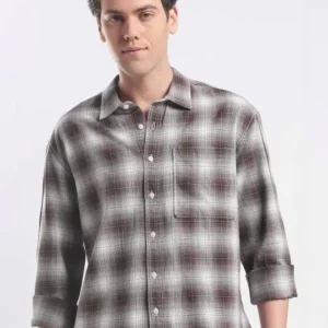 Men's Regular-Fit Tartan-Check Shirt – Style 719