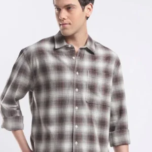 Men's Regular-Fit Tartan-Check Shirt – Style 719