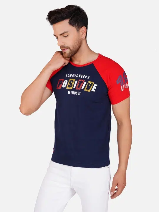 Men's Regular-Fit Typography-Print Cotton T-Shirt – Style 795