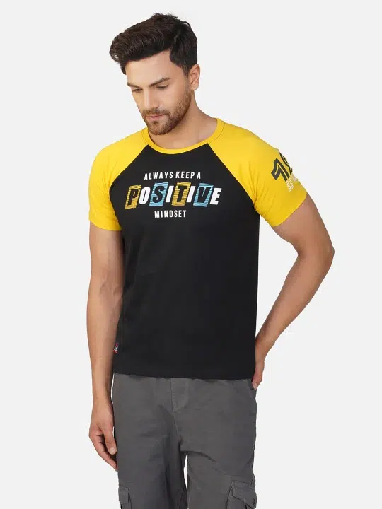 Men's Regular-Fit Typography-Print Cotton T-Shirt – Style 800