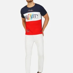 Men's Regular-Fit Typography-Print Cotton T-Shirt – Style 813