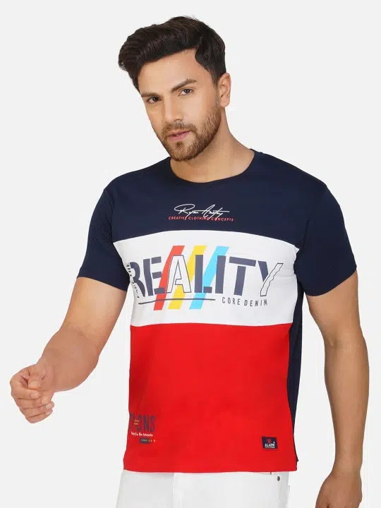 Men's Regular-Fit Typography-Print Cotton T-Shirt – Style 813