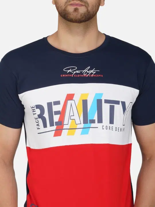 Men's Regular-Fit Typography-Print Cotton T-Shirt – Style 813