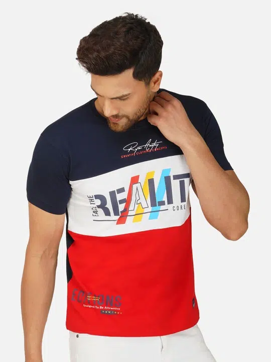 Men's Regular-Fit Typography-Print Cotton T-Shirt – Style 813