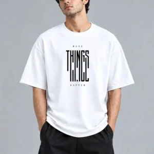 Men's Regular-Fit Typography-Print Pure Cotton T-Shirt – Style 562