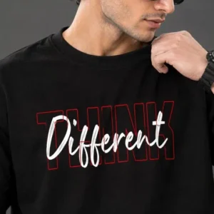 Men's Regular-Fit Typography-Print Pure Cotton T-Shirt – Style 565