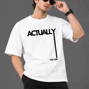 Men's Regular-Fit Typography-Print Pure Cotton T-Shirt – Style 567