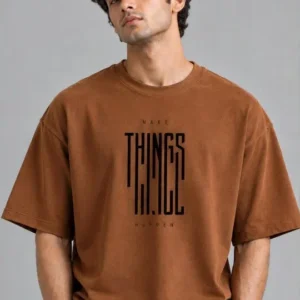 Men's Regular-Fit Typography-Print Pure Cotton T-Shirt – Style 570