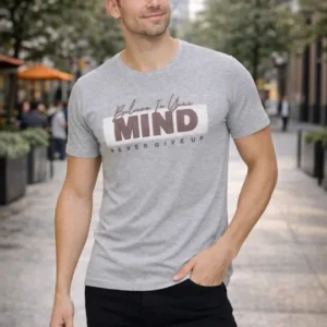Men's Regular-Fit Typography-Print T-Shirt – Style 179