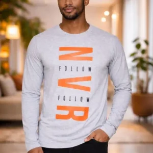 Men's Regular-Fit Typography-Print T-Shirt – Style 435