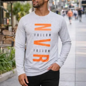 Men's Regular-Fit Typography-Print T-Shirt – Style 435